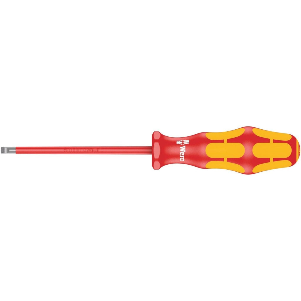 Wera 160 I VDE Insulated Screwdriver For Slotted Screws, 1.2x6.5x200-mm.