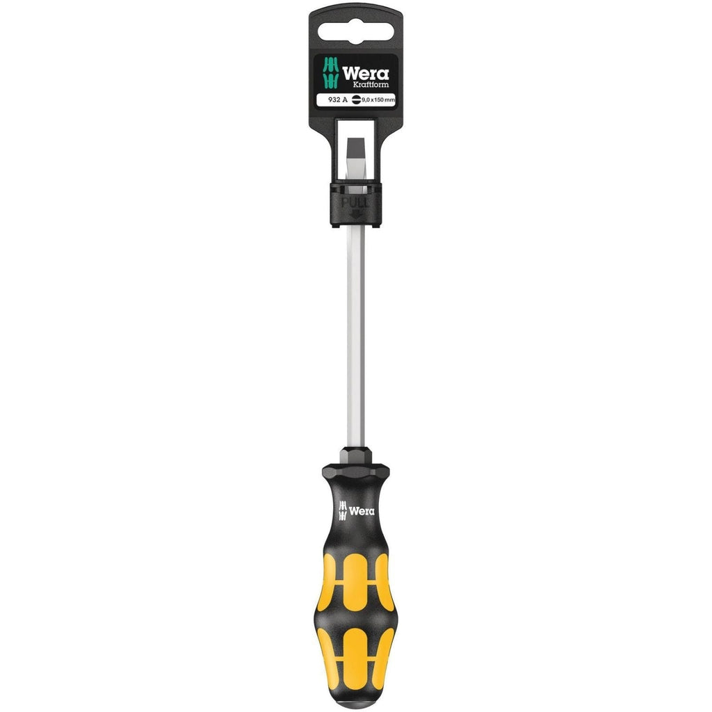 Wera 932 A SB Screwdriver For Slotted Screws, 1.6x9x150-mm.