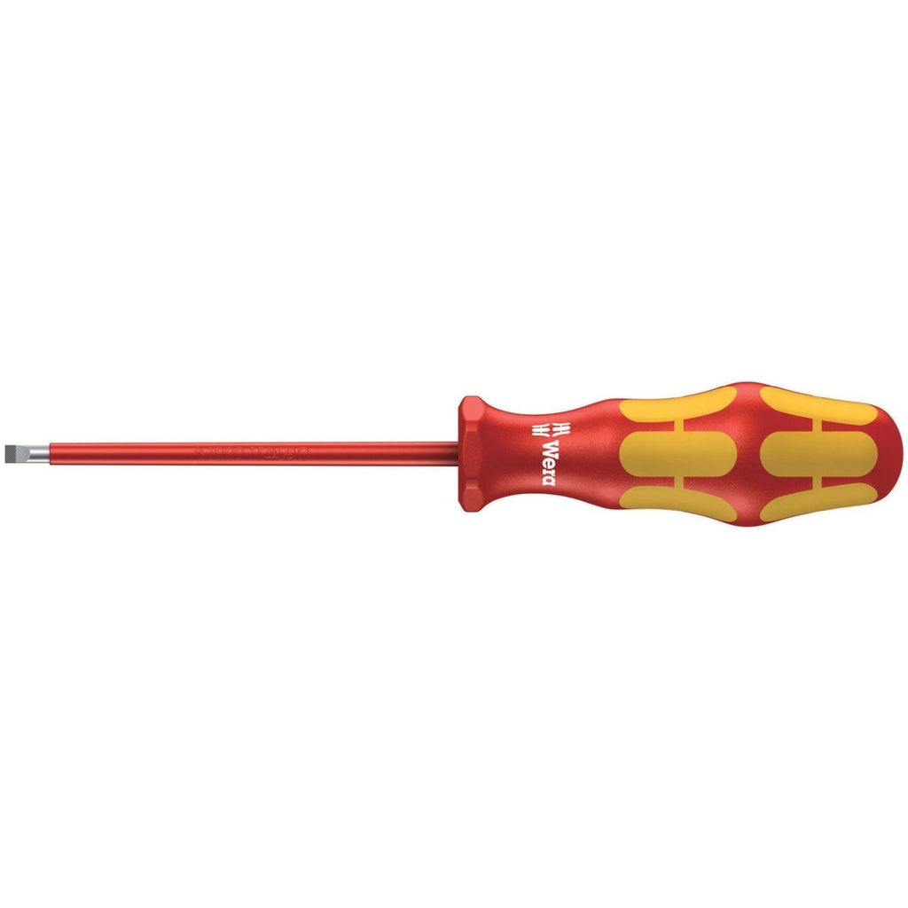 Wera 160 I VDE Insulated Screwdriver For Slotted Screws, 0.8x4x100-mm.