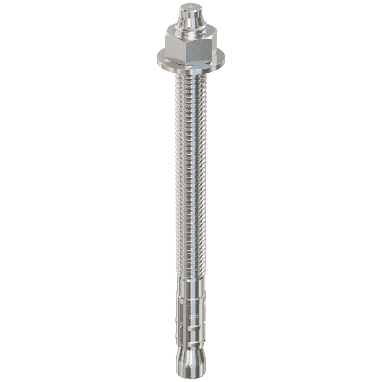 Simpson Strong-Tie STB2-37500S4F50 Strong-Bolt 2, 3/8-in. x 5-in. Type 304 Stainless-Steel Wedge Anchor, Fully Assembled, 50-Pack