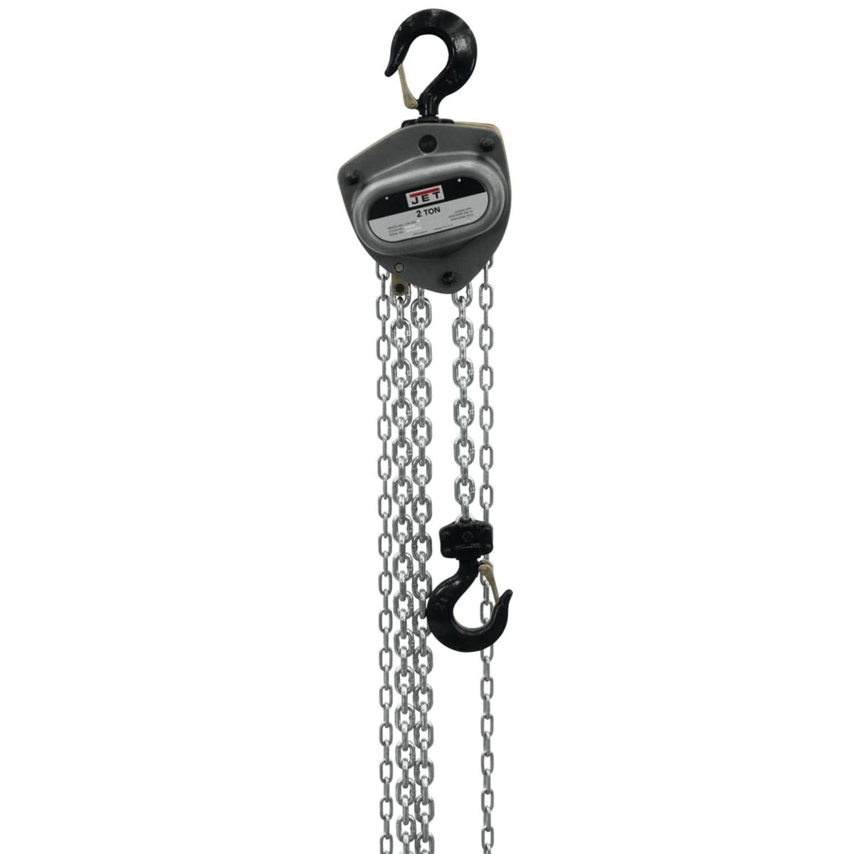 Jet 206115 L-100-200WO-15 2 Ton Hand Chain Hoist With 15-Foot Lift & Overload Protection