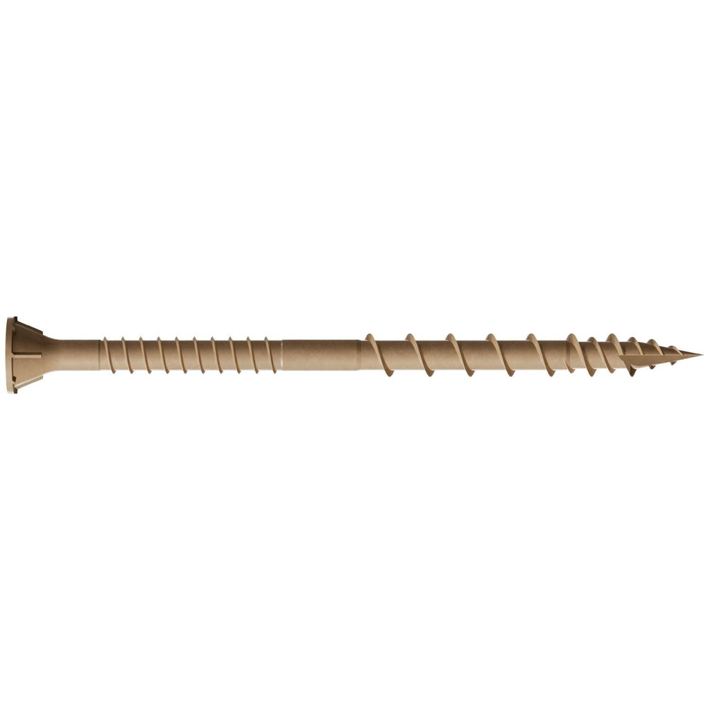 Simpson Strong-Tie DSVT3R5LB Deck-Drive DSV WOOD Screw, #10 x 3-in. T-25, Flat Head, Quik Guard, Tan, 5-lb.