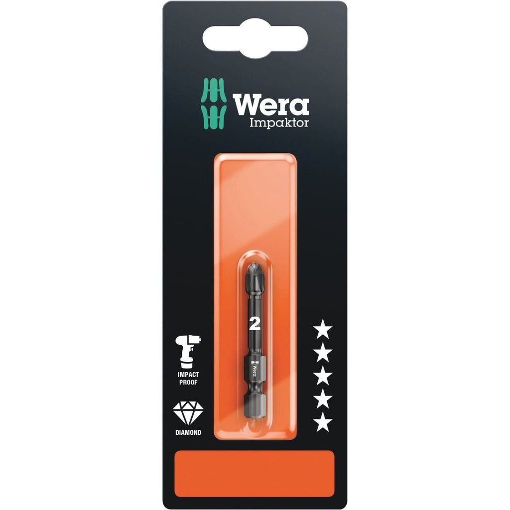 Wera 855/4 Imp Dc Impaktor Bit SB, Pz 2x50-mm.