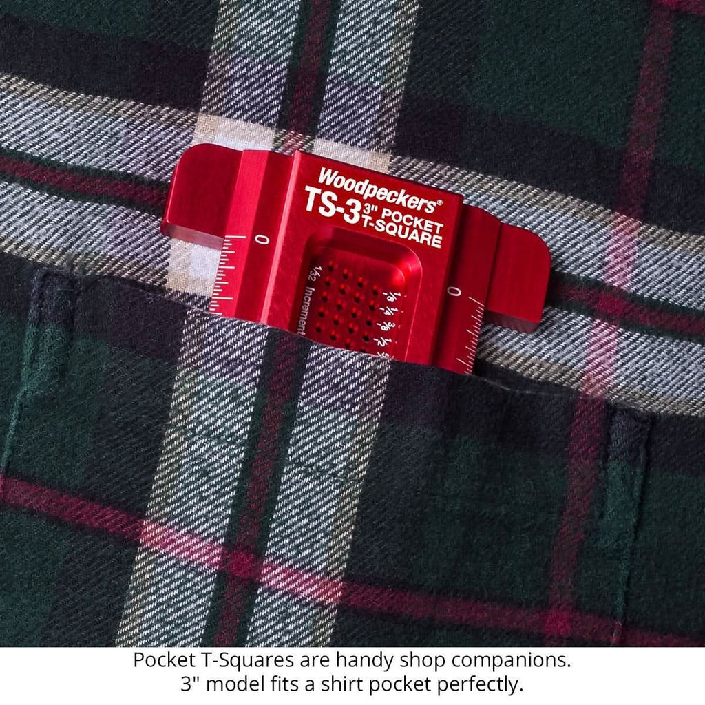 Woodpeckers TS-RI-ISET20 Pocket T-Square Inch Set And Rack-It