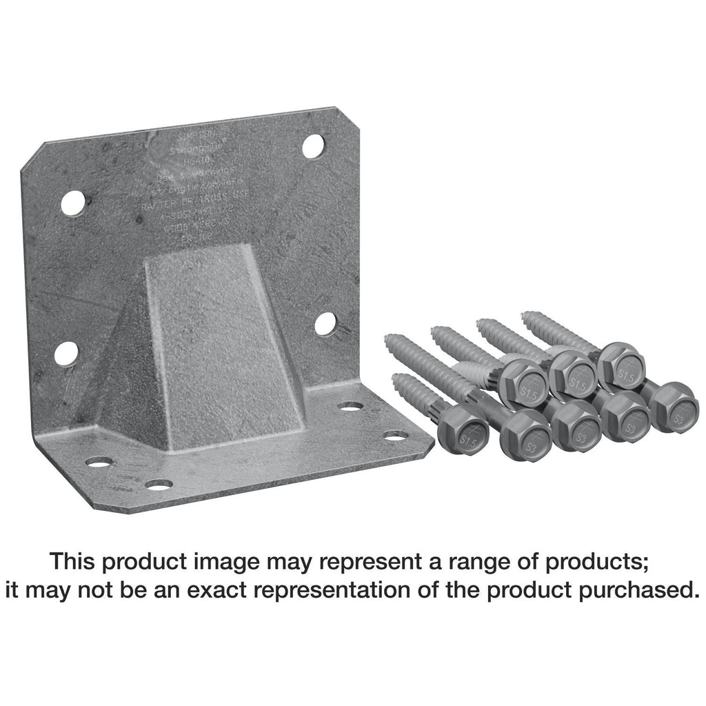 Simpson Strong-Tie HGA10KTHDG HGA Hot-Dip Galvanized Hurricane Gusset Angle with SDS Screws, 10-Pack