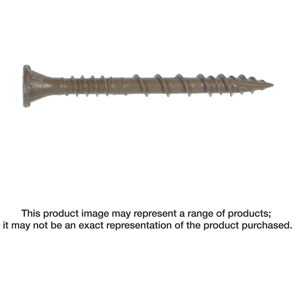Simpson Strong-Tie DSVT2R5LB Deck-Drive DSV WOOD Screw, #10 x 2-in. T-25, Flat Head, Quik Guard, Tan, 5-lb.