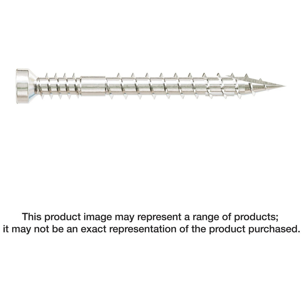 Simpson Strong-Tie FT07112T100 Finish Trim Screw, #7 x 1-1/2-in. T10, Trim-Head, Type 316, 100-Pack