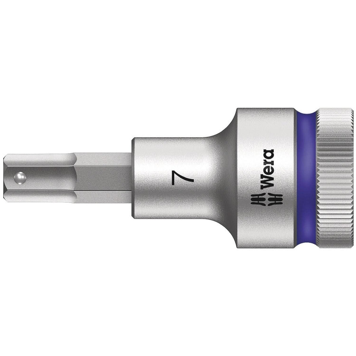 Wera 8740 C Hf Zyklop Bit Socket With 1/2-in. Drive With Holding Function, 7x60-mm.