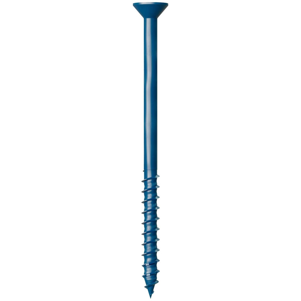 Simpson Strong-Tie TNT25400TF Titen Turbo, 1/4-in. x 4-in. 6-Lobe Flat-Head Concrete and Masonry Screw, Blue, 100-Pack