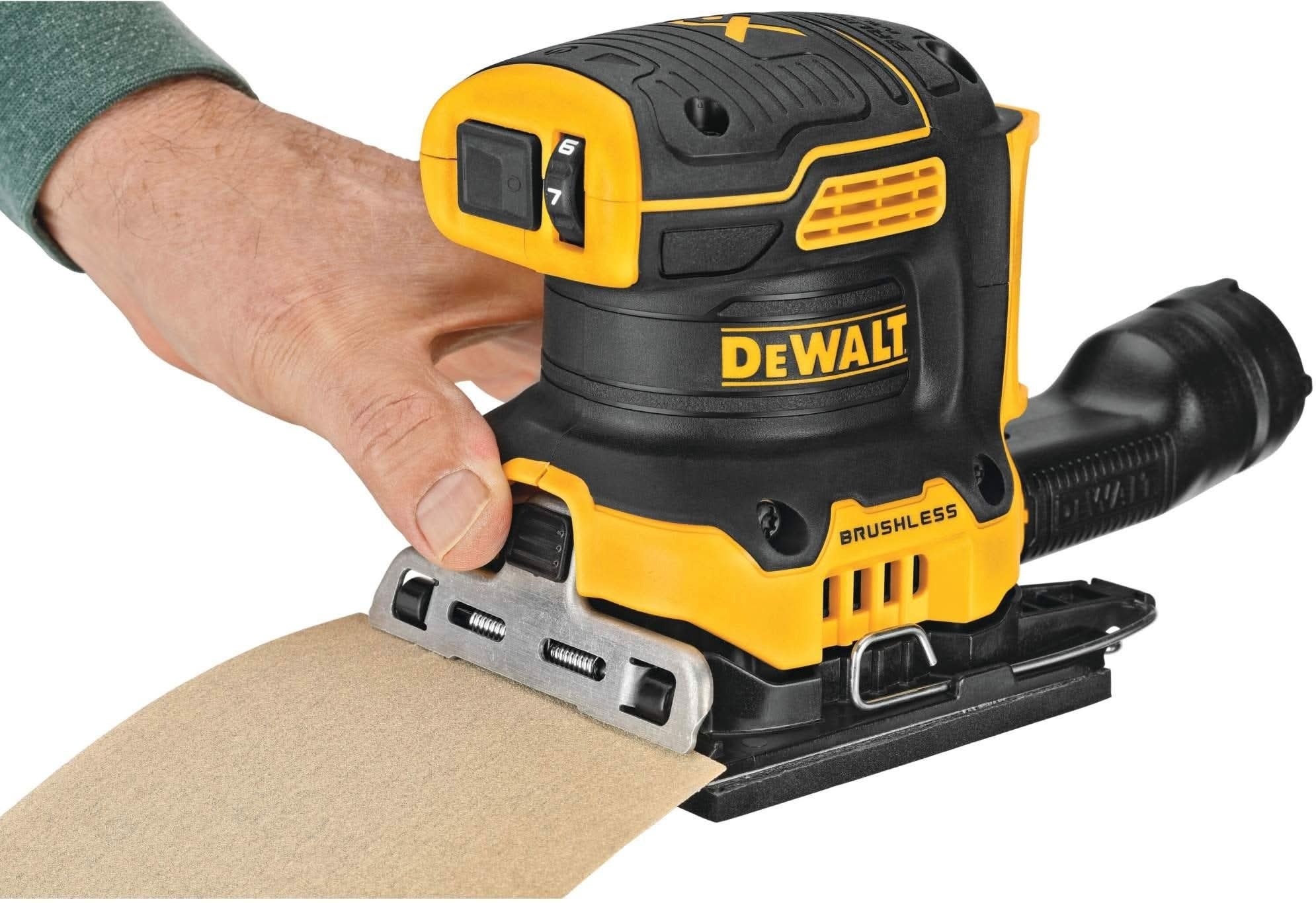 DeWalt DCW200B 20V MAX XR Brushless 1/4-Sheet Cordless Sander w/ 5.0Ah Battery