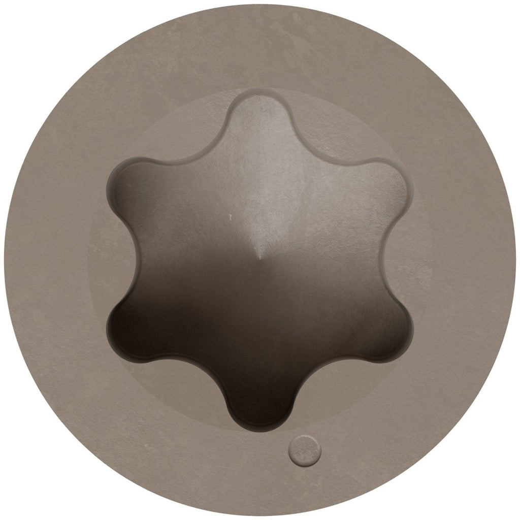 Simpson Strong-Tie T07162FT70GR01 Trim-Head Screw, 6-Lobe Drive, #7 x 1-5/8-in. T-15 Type 316, Gray 01, 70-Pack
