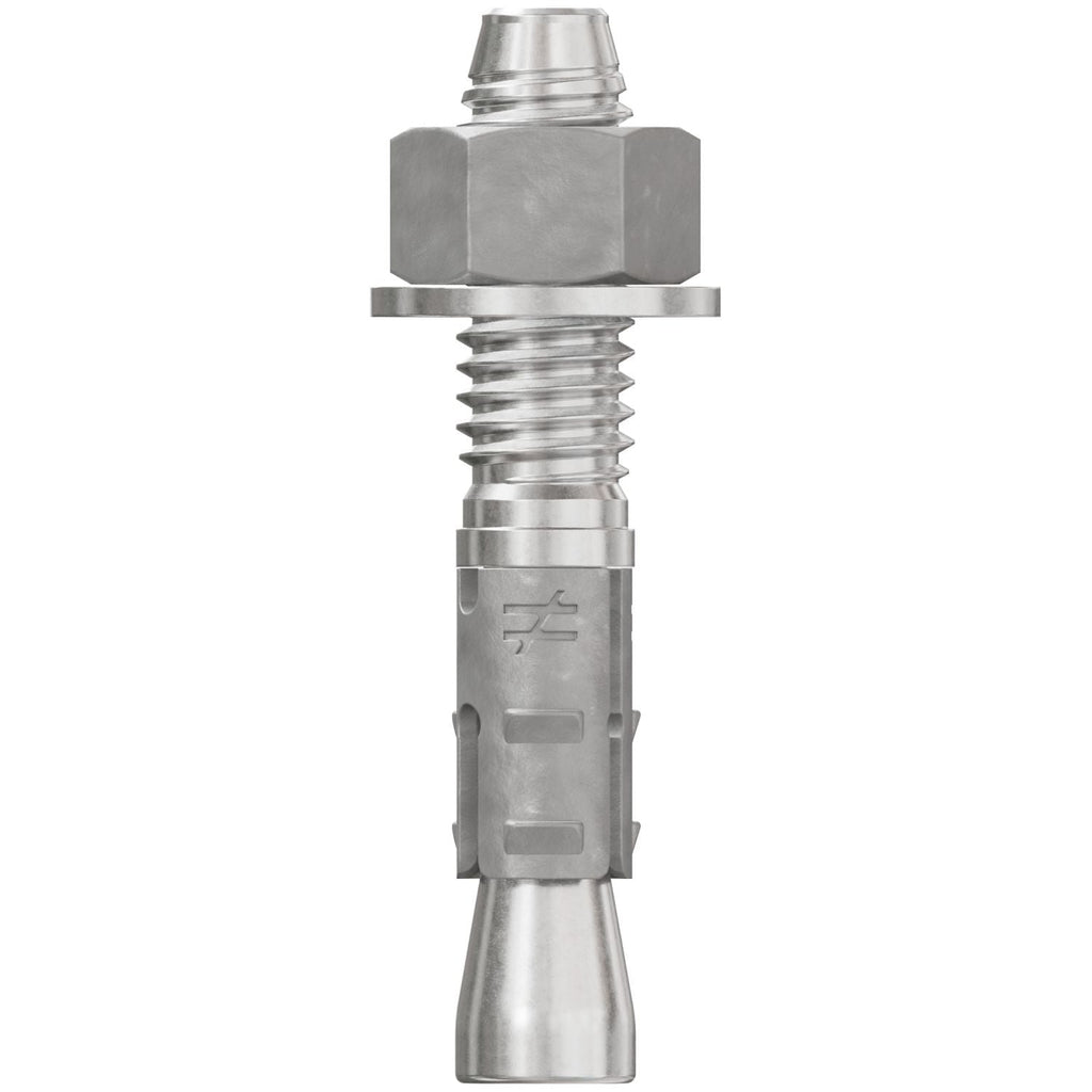 Simpson Strong-Tie STB2-37214S6F50 Strong-Bolt 2, 3/8-in. x 2-1/4-in. Type 316 Stainless-Steel Wedge Anchor, Fully Assembled, 50-Pack