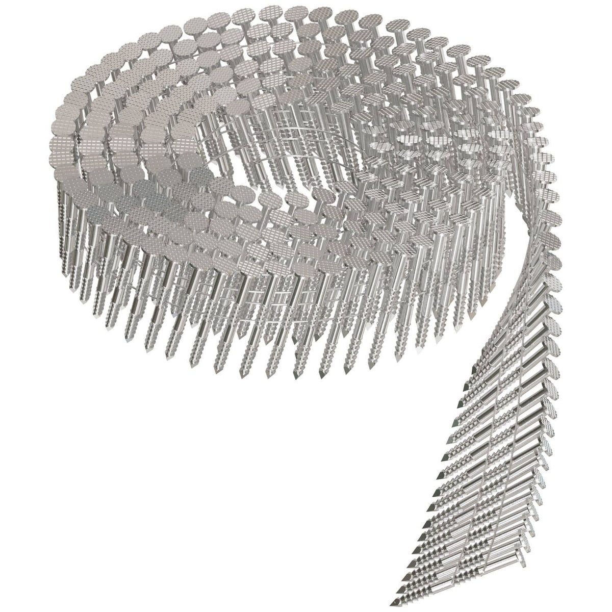 Simpson Strong-Tie T13A125SNJ 15° Wire Coil, Full Round Head, Ring-Shank Siding Nail, 1-1/4-in. Type 316, 1800-Pack