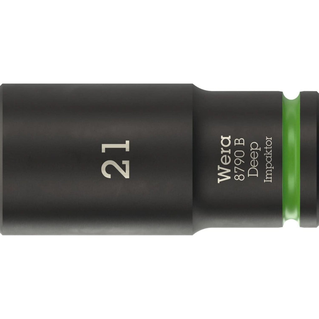 Wera 8790 B Impaktor Deep Socket With 3/8-in. Drive, 21x63-mm.