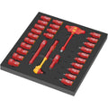 Wera 9726 Foam Insert 8007 B VDE Zyklop VDE Ratchet Set 1, 3/8", 28-Pieces