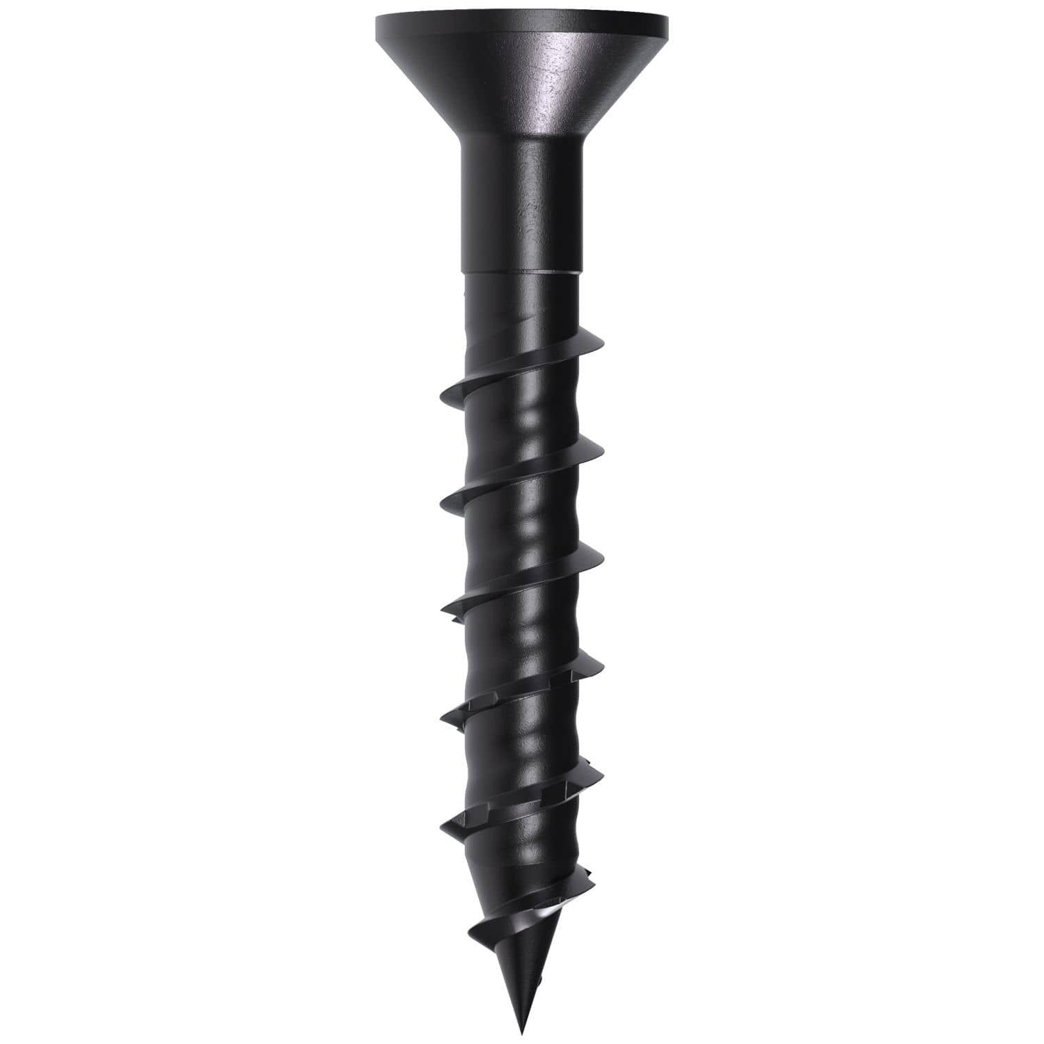 Simpson Strong-Tie TNTBL18114TF Titen Turbo, 3/16-in. x 1-1/4-in. 6-Lobe Flat-Head Concrete and Masonry Screw, Black, 100-Pack