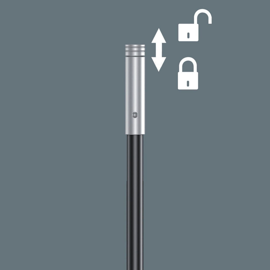 Wera 393 S Bitholding Screwdriver Extra Slim With Flexible Shaft, 1/4-in.x173.5-mm.