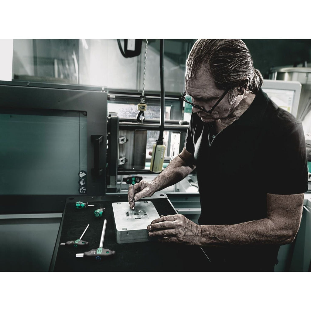 Wera 454 Hf T-Handle Hexagon Screwdriver Hex-Plus With Holding Function, 4x200-mm.