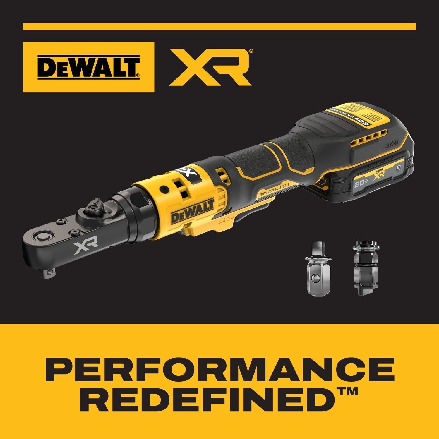 DeWALT DCF520GE1 20V MAX XR Brushless 1/4-in. & 3/8-in. Sealed Head Ratchet 1.7Ah Kit