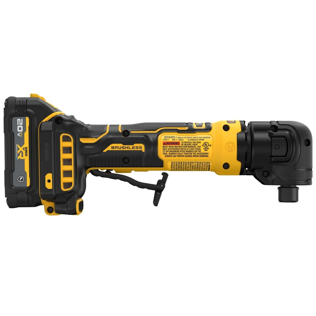 DeWALT DCG422GE1 ATOMIC 20V MAX Right Angle Grinder 1.7Ah Kit With XR POWERSTACK