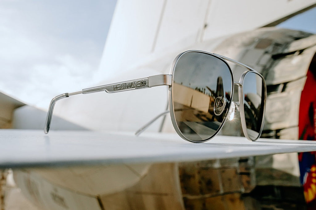 Heat Wave Incline Gun Metal Frame Black Lens Sunglasses