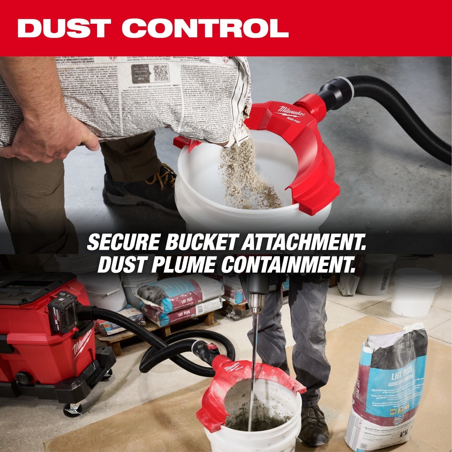 Milwaukee 49-90-2041 AIR-TIP Bucket Topper Dust Collector