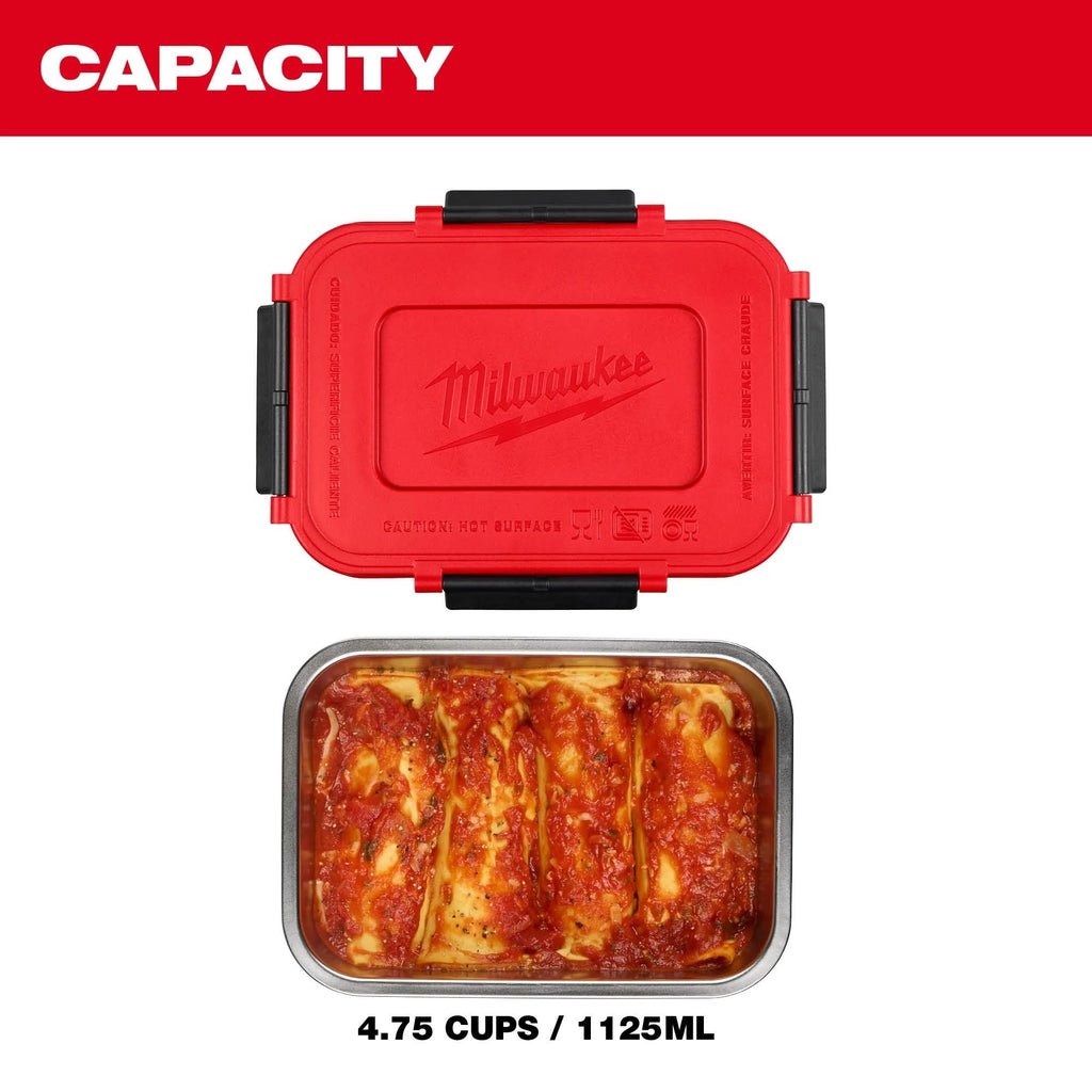 Milwaukee Stainless Steel Containers for M18 Jobsite Lunch Warmer, 3-Pack (49-16-0203)