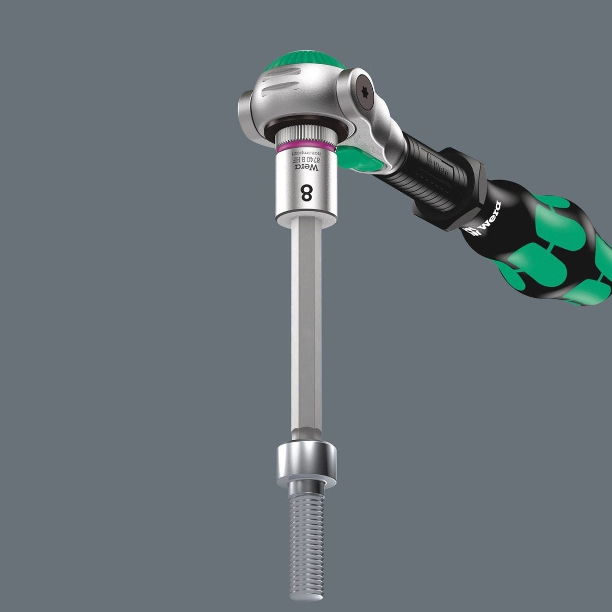 Wera 8740 B Hf Imperial 1 Zyklop Bit Socket Set With Holding Function, 3/8-in. Drive, 7-Pieces