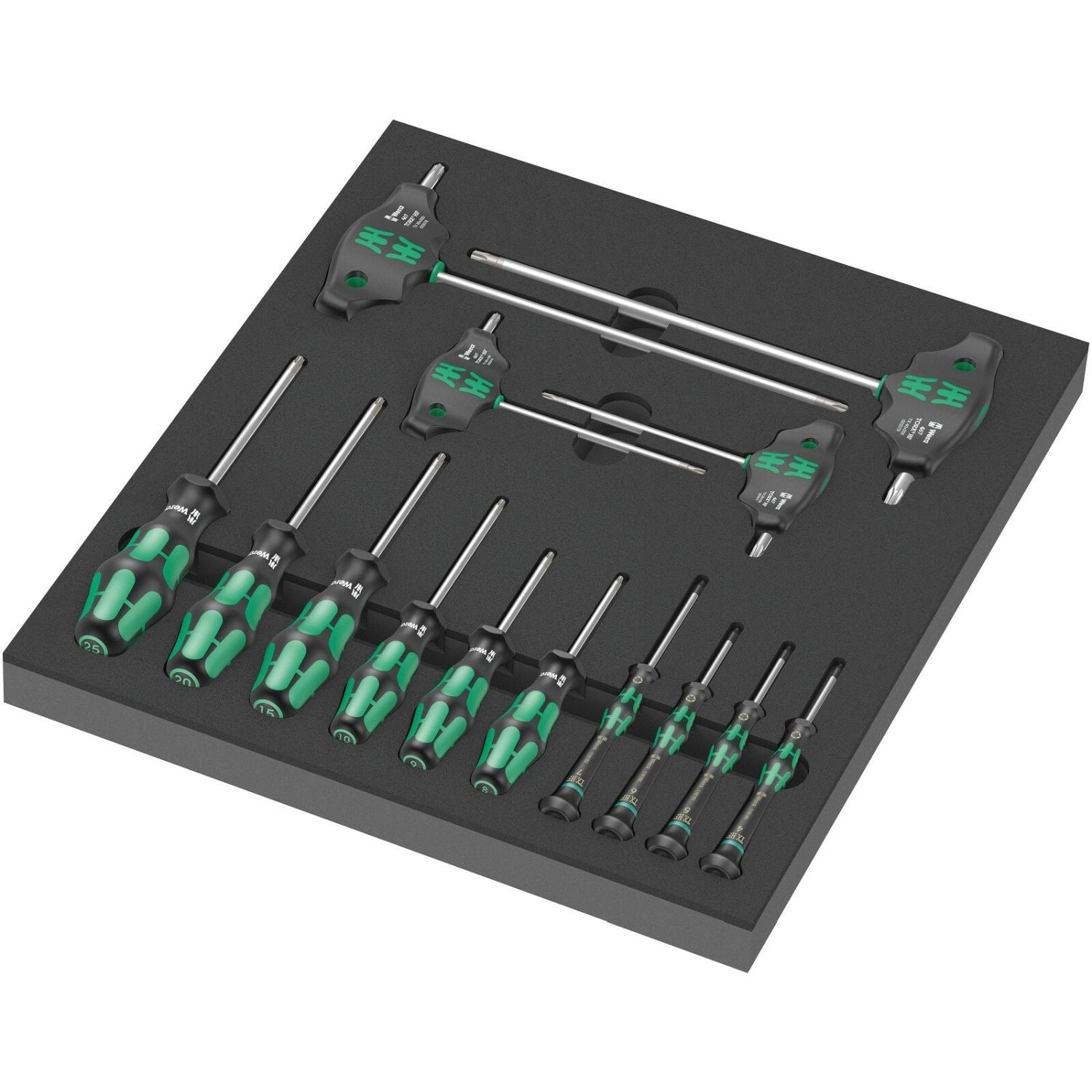 Wera 9712 Foam Insert Torx Hf Screwdriver Set 1, 14-Pieces