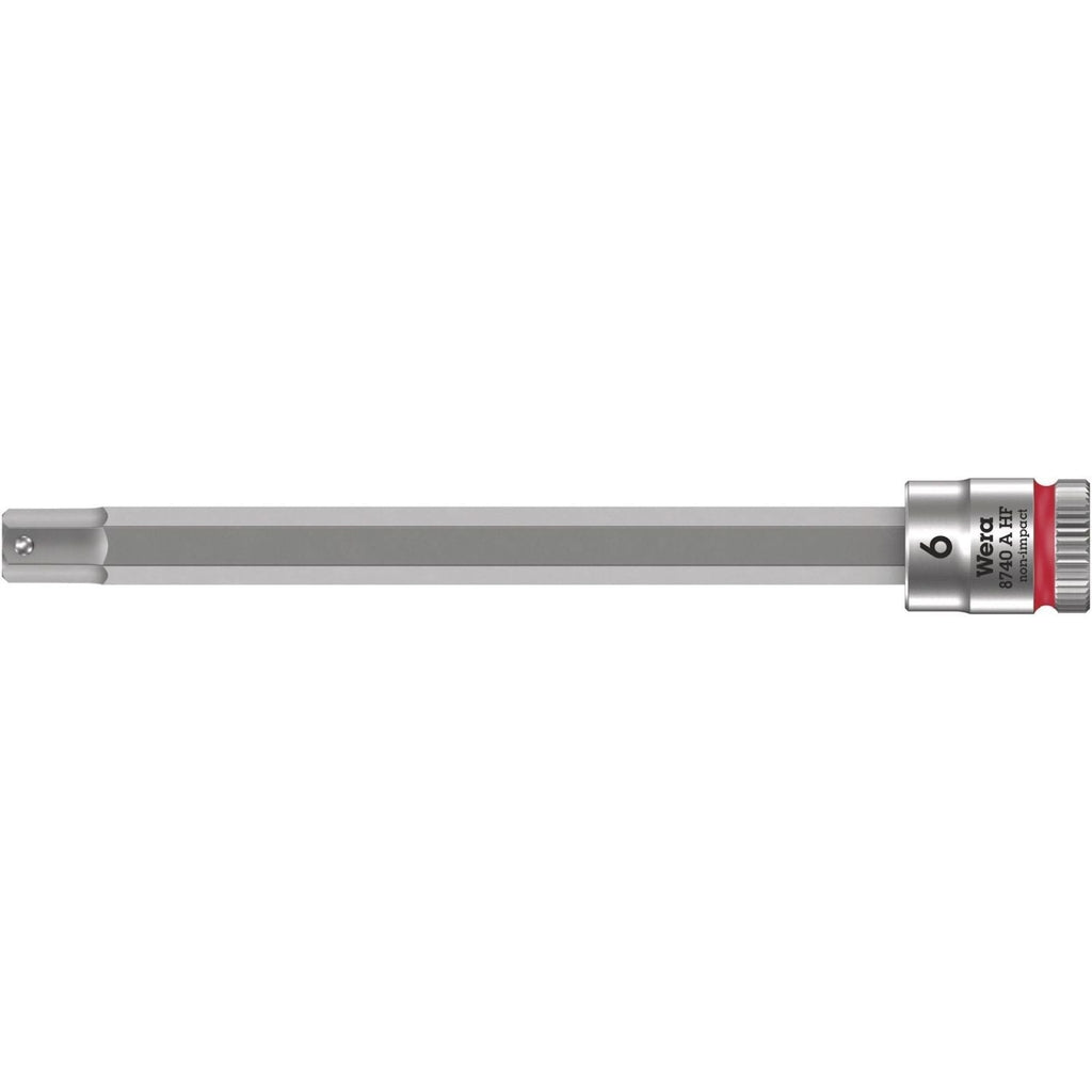 Wera 8740 A Hf Zyklop Bit Socket With Holding Function, 1/4-in. Drive, 6x100-mm.