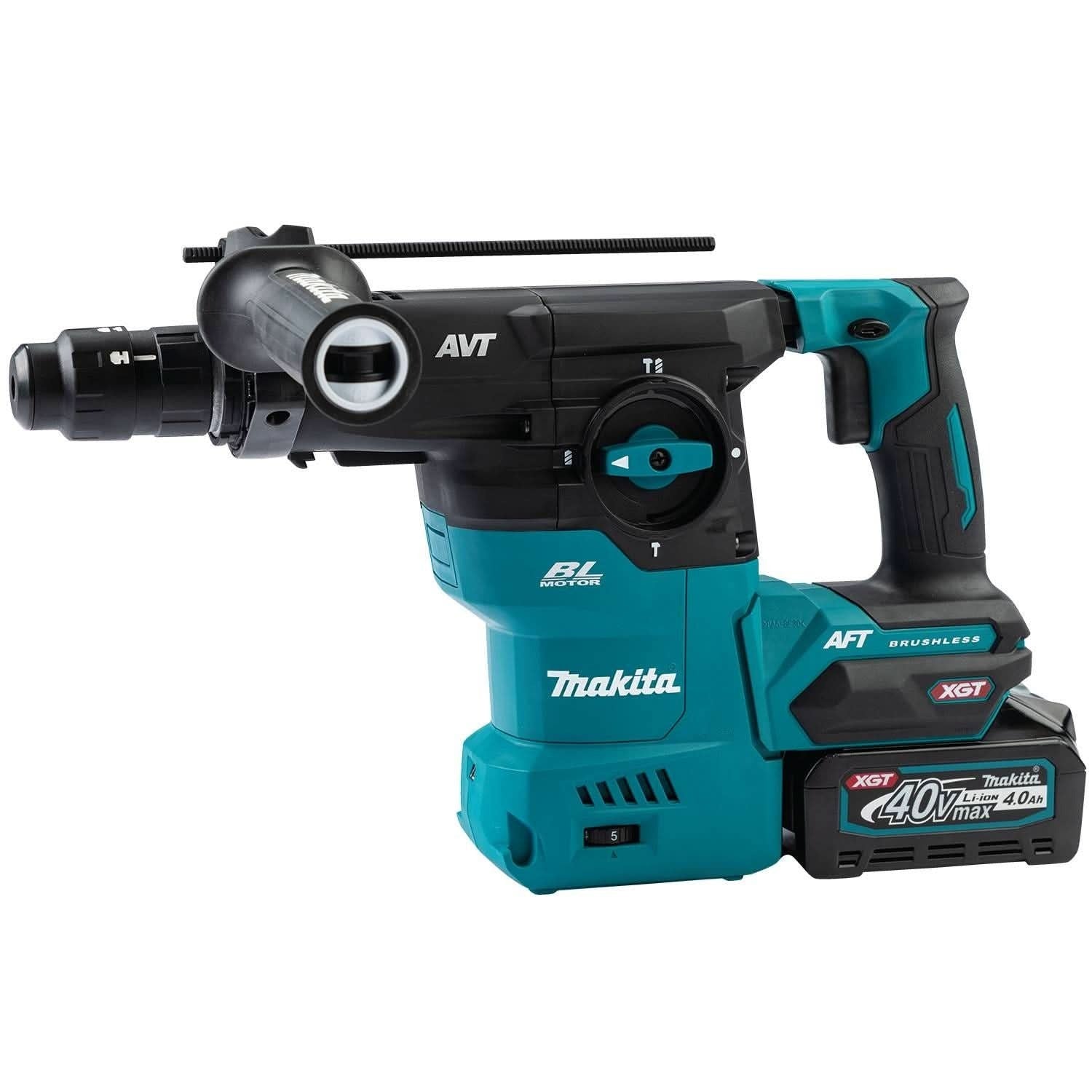 Makita GRH09M1 40V max XGT Brushless Cordless 1-3/16" SDS-PLUS AVT Rotary Hammer Kit, with Interchangeable Chuck, AWS Capable (4.0Ah)