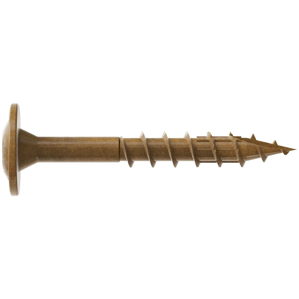 Simpson Strong-Tie CBT08114R300 Wafer-Head Construction Screw, #8 x 1-1/4-in. T20, Quik Guard, Tan, 300-Pack