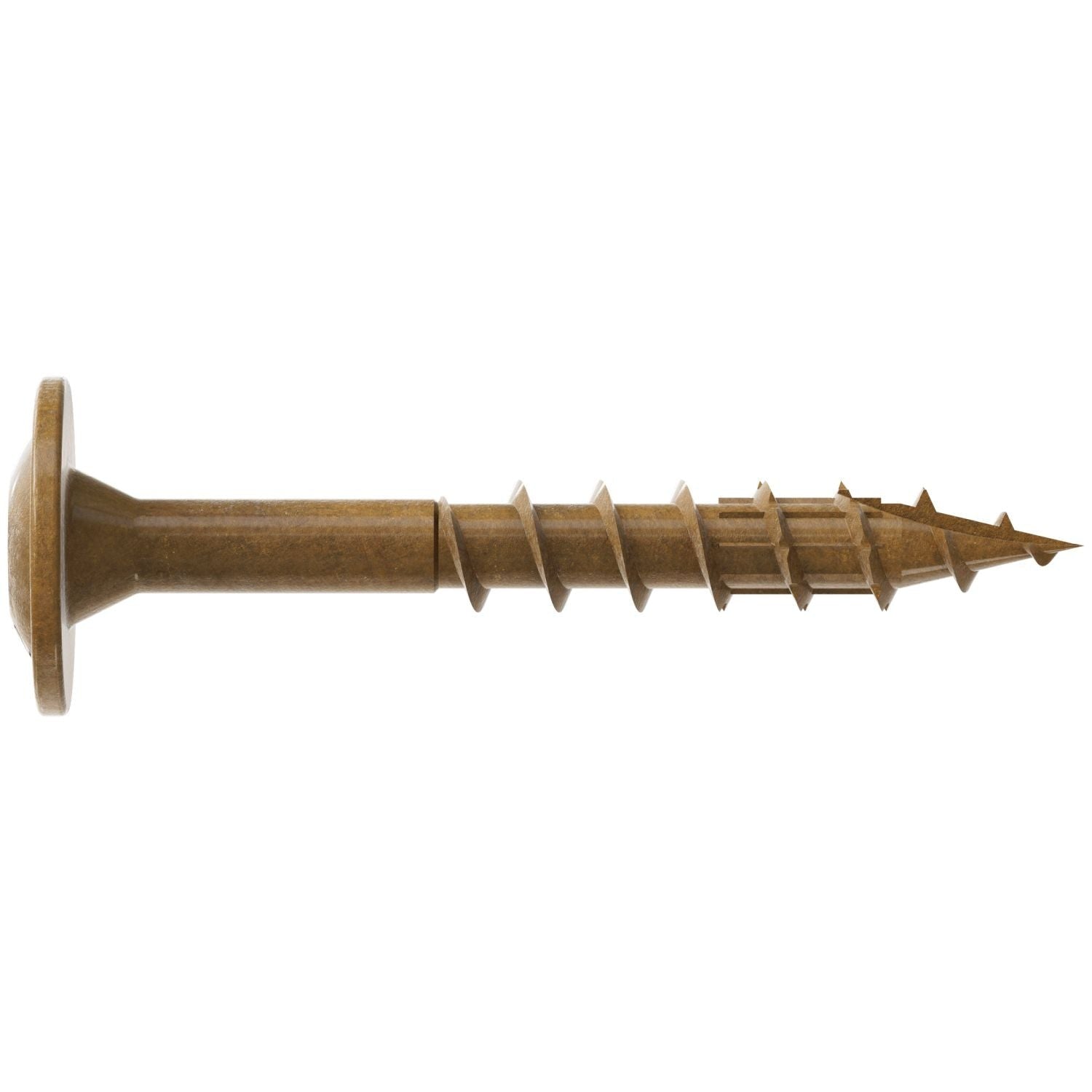 Simpson Strong-Tie CBT08114R300 Wafer-Head Construction Screw, #8 x 1-1/4-in. T20, Quik Guard, Tan, 300-Pack