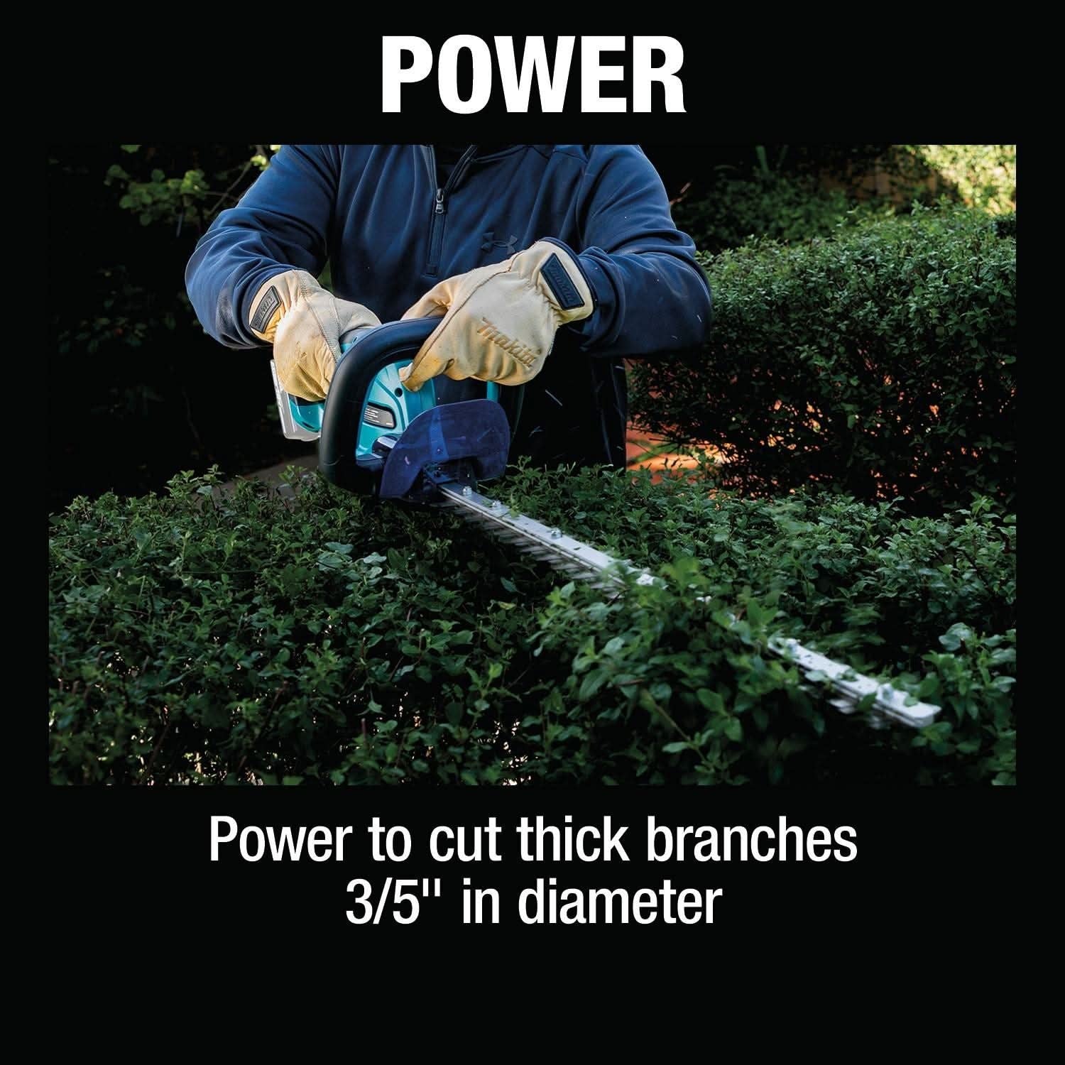 Makita XHU10Z 18V LXT Lithium-Ion Cordless 24" Hedge Trimmer w/ (2) 4.0Ah Battery Starter Kit