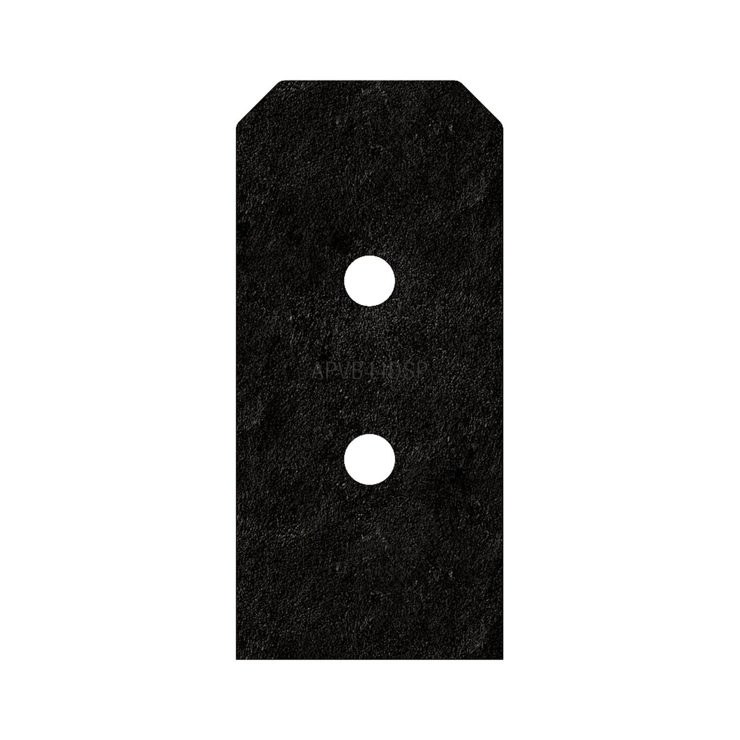 Simpson Strong-Tie APVB44DSP Outdoor Accents Avant Collection ZMAX, Black Post Base Side Plate for 4x, 2-Pack