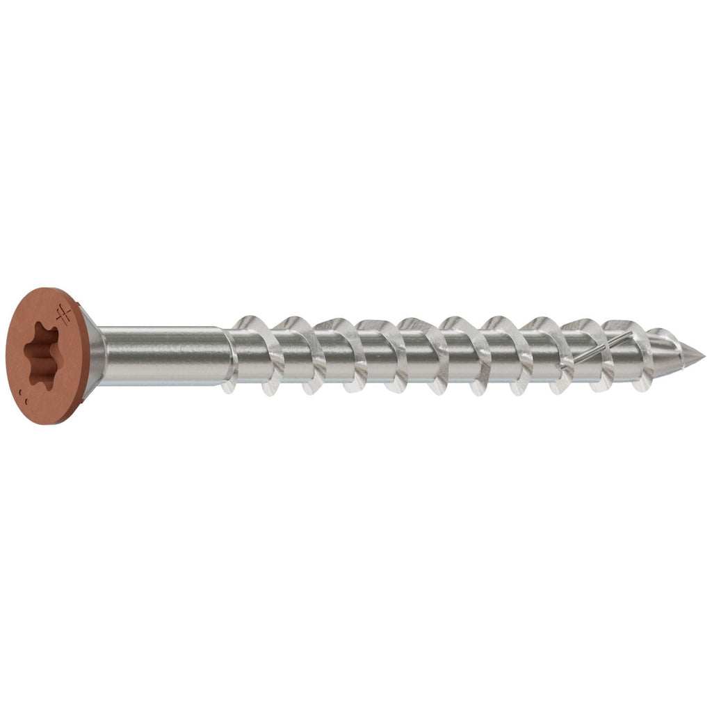 Simpson Strong-Tie S10250WCI Deck-Drive DWP WOOD SS Screw, #10 x 2-1/2-in. T25, Trim Head, Type 305, Tan 03, 1750-Pack