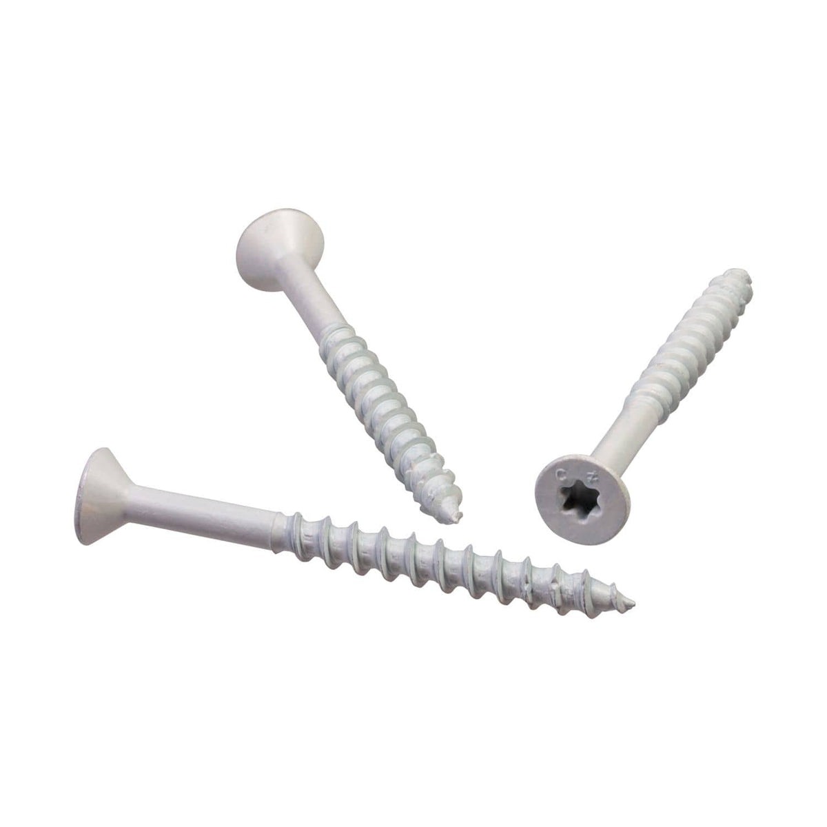 Simpson Strong-Tie TNTW25234TFC75 Titen Turbo, 1/4-in. x 2-3/4-in. 6-Lobe Flat-Head Concrete and Masonry Screw, White, 75-Pack