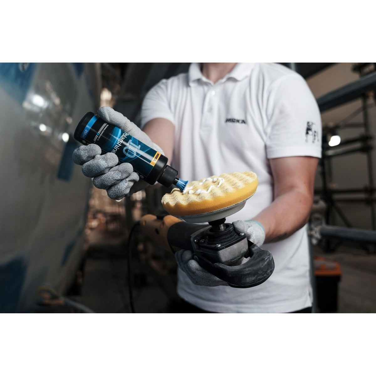 Mirka Polarshine 10 250 mL Medium Coarse Polishing Compound, Water-Based Silicone-Free (PC10-025L)