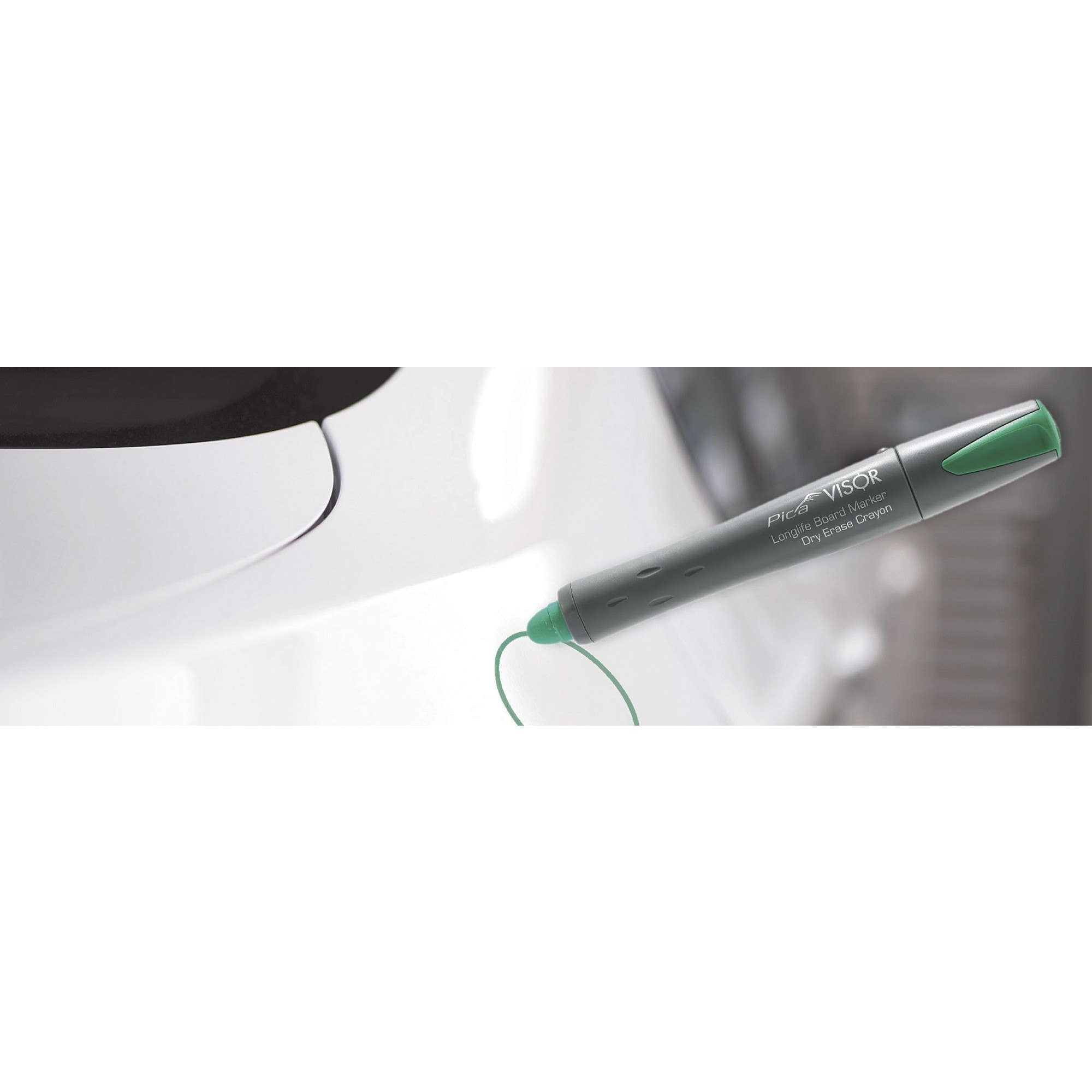 Pica 900/36 Green Board Marker /w Holder, 1-Pack