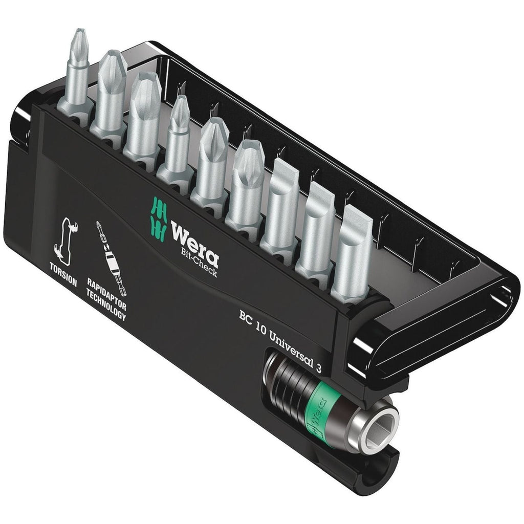 Wera Bit-Check 10 Universal 3, 10-Pieces