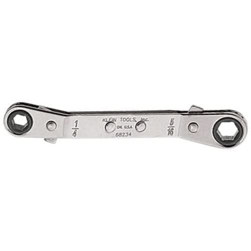 Klein 68234 Fully Reversible Ratcheting Offset Box Wrench - 1/4 x 5/16"