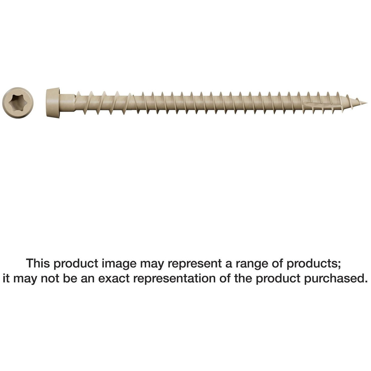 Simpson Strong-Tie DCU234STN02 Deck-Drive DCU COMPOSITE Screw (Collated), #10 x 2-3/4-in. Quik Guard Tan 02, 1000-Pack