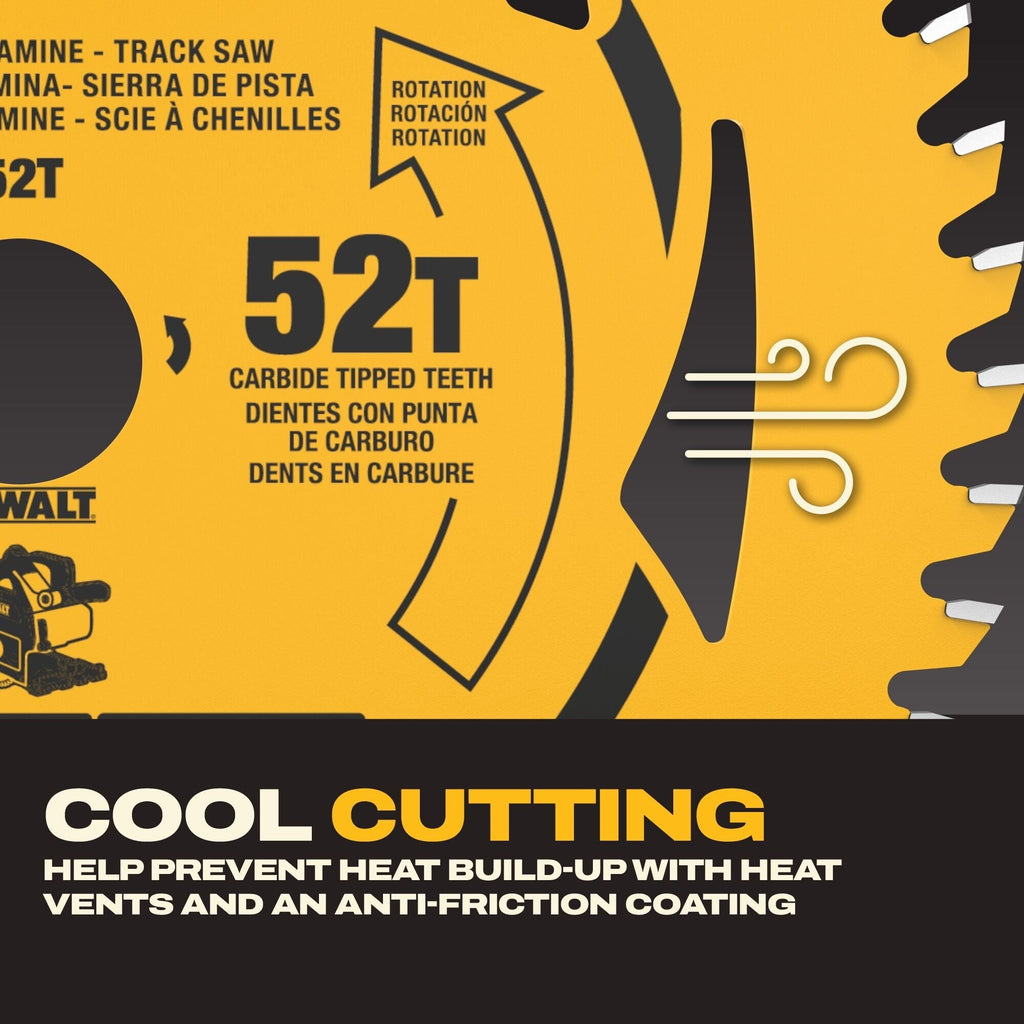 DEWALT 6-1/2-in. 52-Tooth Laminate And Melamine Track Saw Blade (DWA261252TS)
