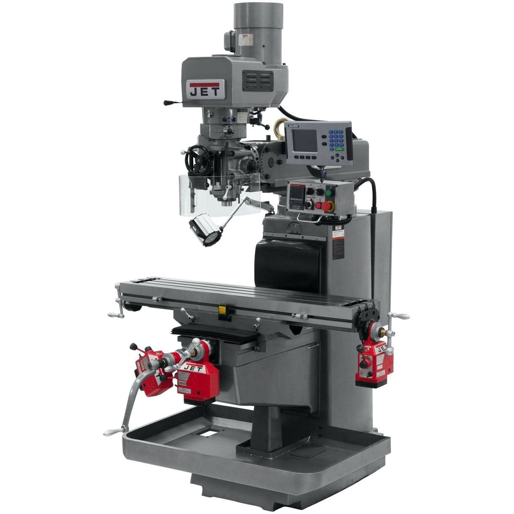 Jet Tools 690633 JTM-1050EVS2/230 Mill With 3-Axis Acu-Rite 200S DRO (Quill) With X, Y and Z-Axis Powerfeeds