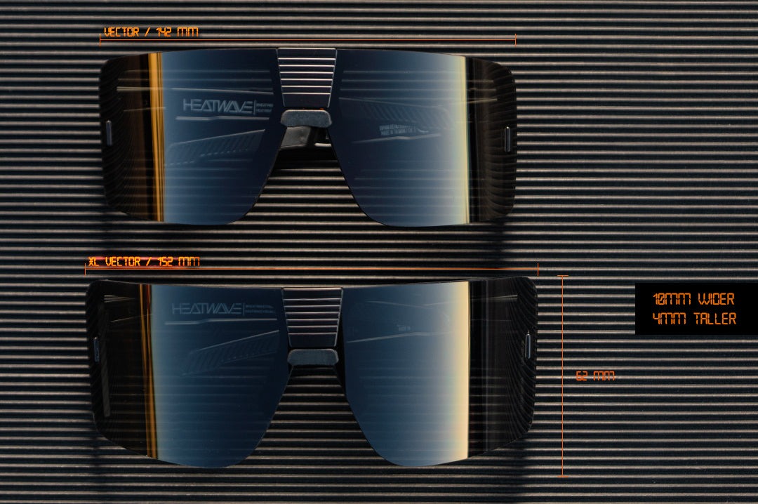 Heat Wave XL Vector Black Z87+ Sunglasses