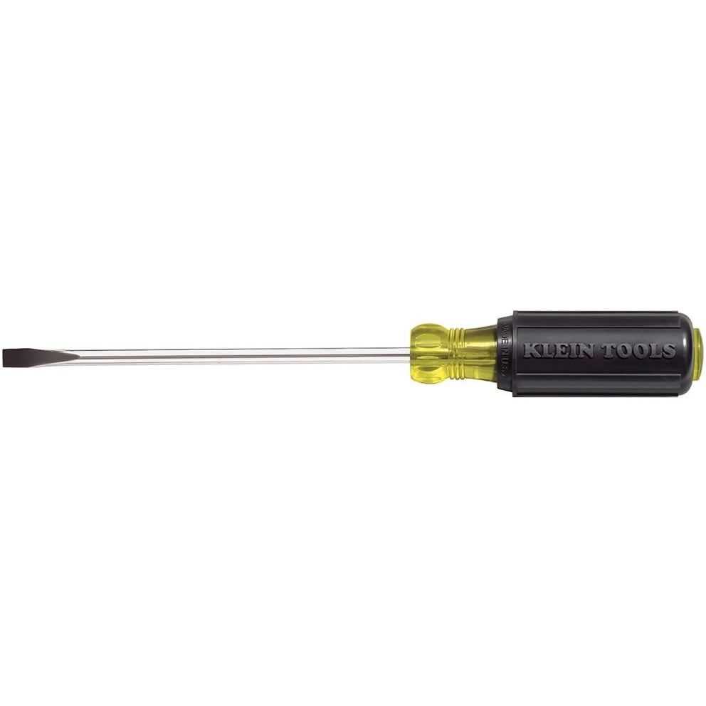 Klein 605-6 1/4" Cabinet-Tip Screwdriver 6" Heavy-Duty Round-Shank