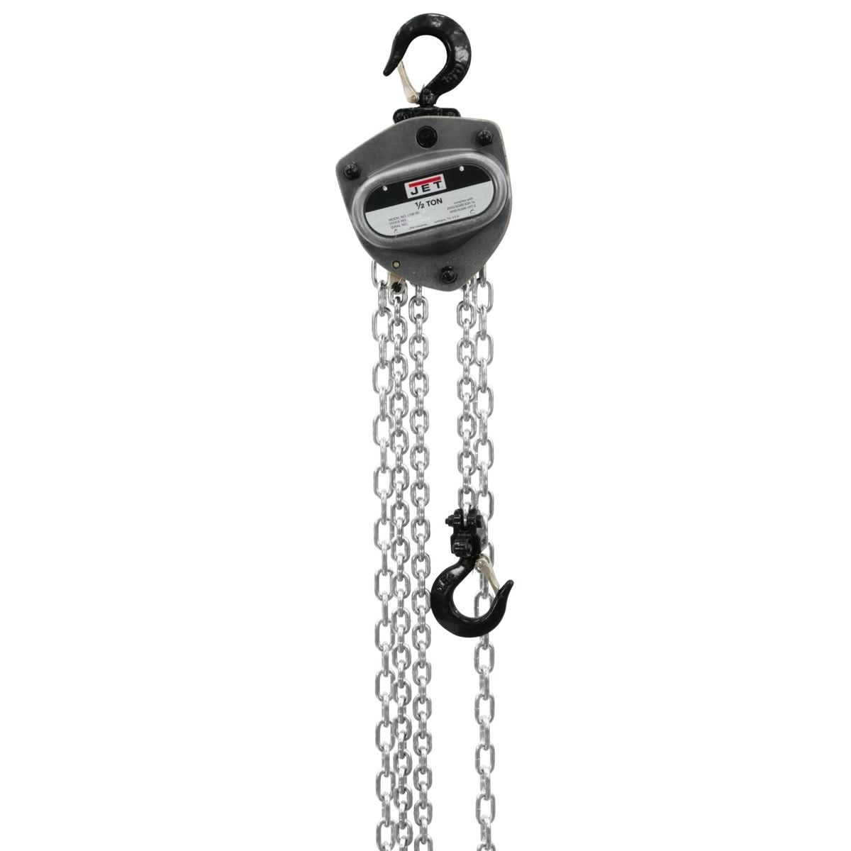 JET 205130 L-100-50WO-30, 1/2-Ton Hand Chain Hoist With 30-Foot Lift & Overload Protection