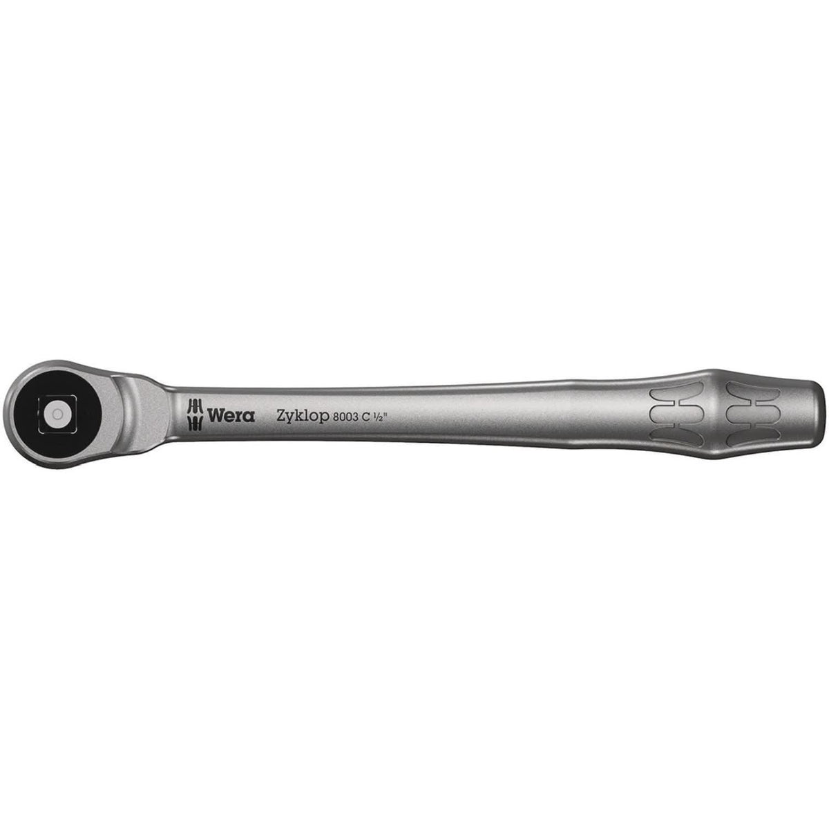 Wera 8003 C Zyklop Metal Ratchet With Push-Through Square And 1/2-in. Drive, 1/2-in.x281-mm.