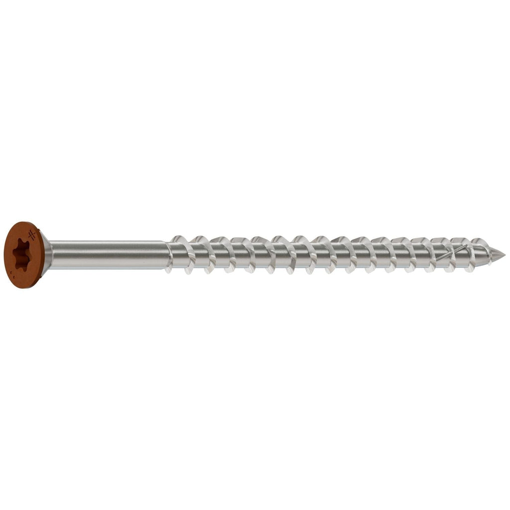 Simpson Strong-Tie S10300WPBTN01 Deck-Drive DWP WOOD SS Screw, #10 x 3-in. T-25, Flat Head, Type 305, Tan 01, 1750-Pack