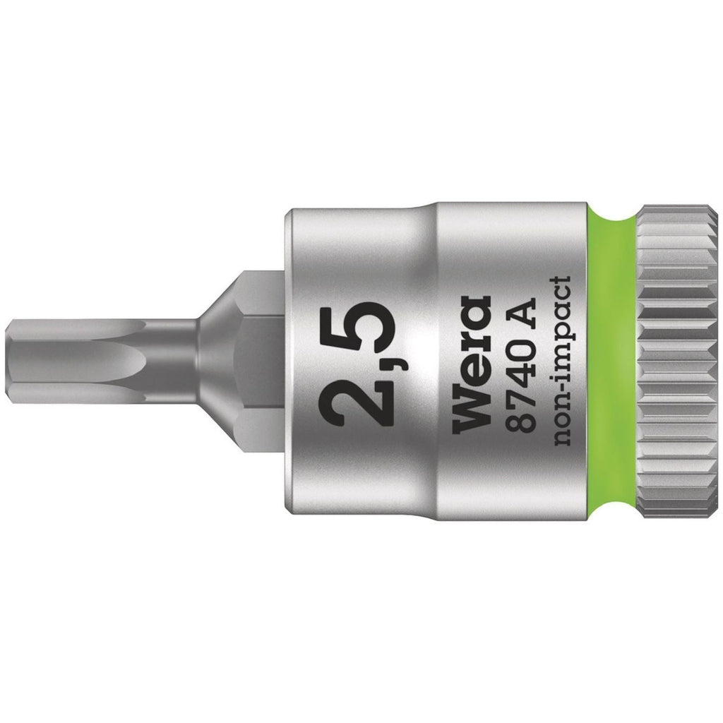 Wera 8740 A Zyklop Bit Socket, 1/4-in. Drive, 2.5x28-mm.